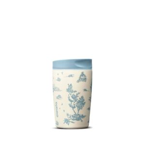Vaso Térmico Owala SmoothSip Slider 12 oz – Edición Especial "Toile Be Home" (Crema / Azul)