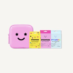 Kit Starface Hydro-Star Pimple Patches con Cosmetiquera Rosa y 3 Variedades de Parches