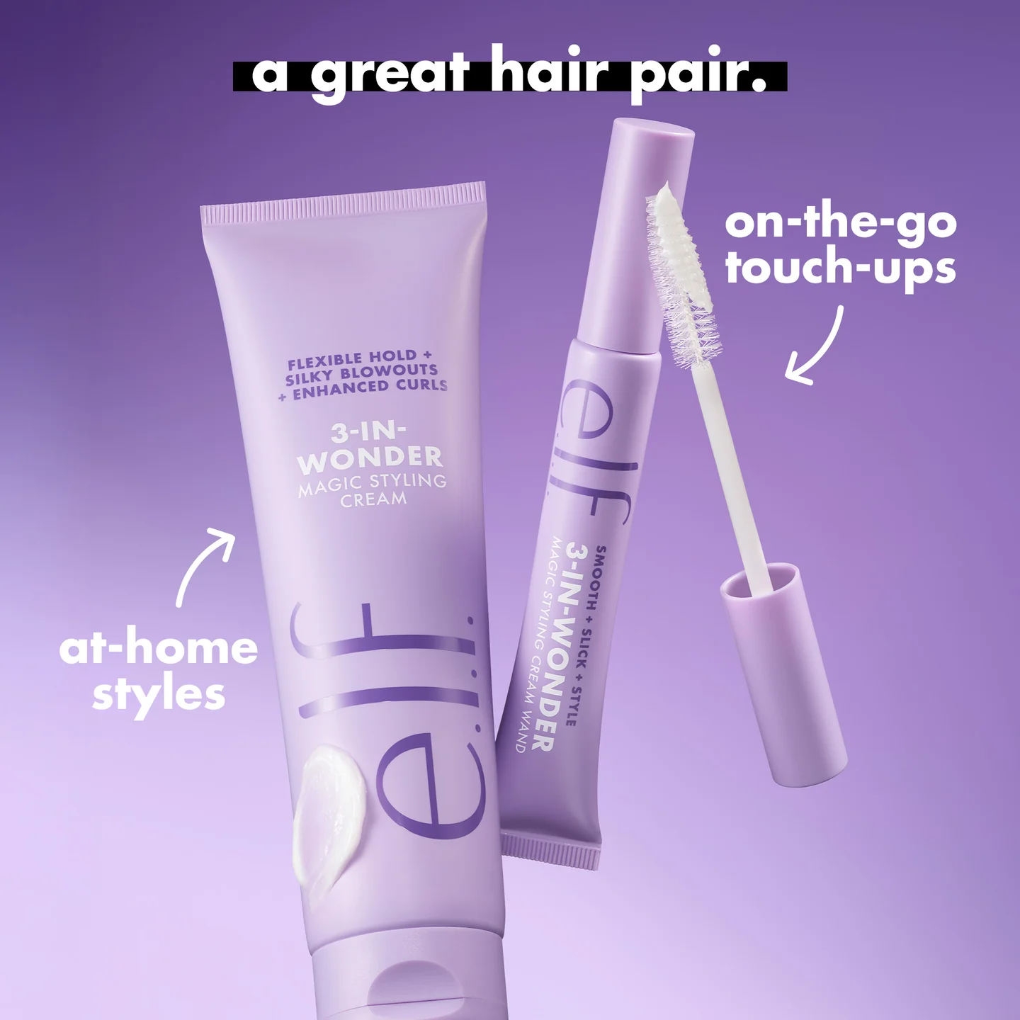 Cepillo Estilizador Antifrizz en Crema e.l.f. 3-in-Wonder Magic Styling Cream Wand – Fijador de Baby Hairs y Peinado Slick - Imagen 3